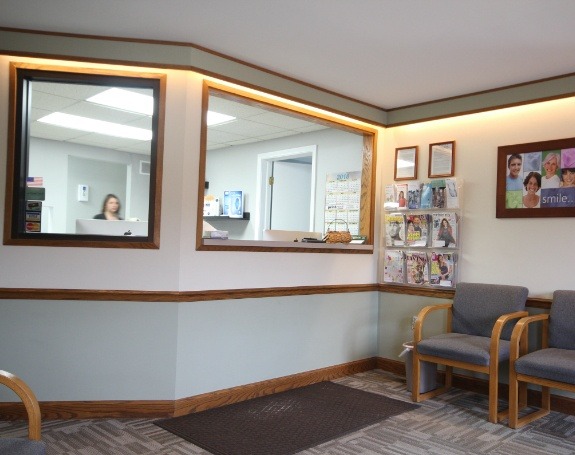 Dental office reception desk