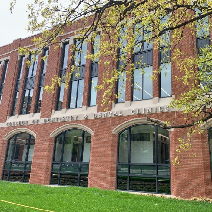 Outside view of dental school building