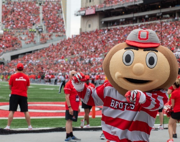 Ohio State football mascot at game